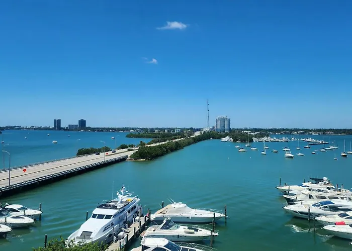 Bayfront Apartment Breathtaking Views- One Bedroom W Balcony- Living Room -Free Parking